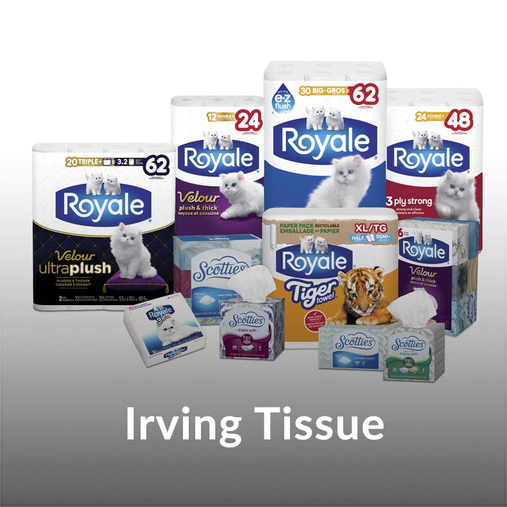 An assortment of Royale tissue products