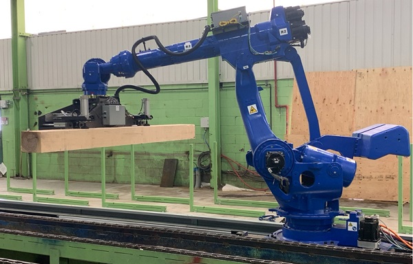Robot with lumber