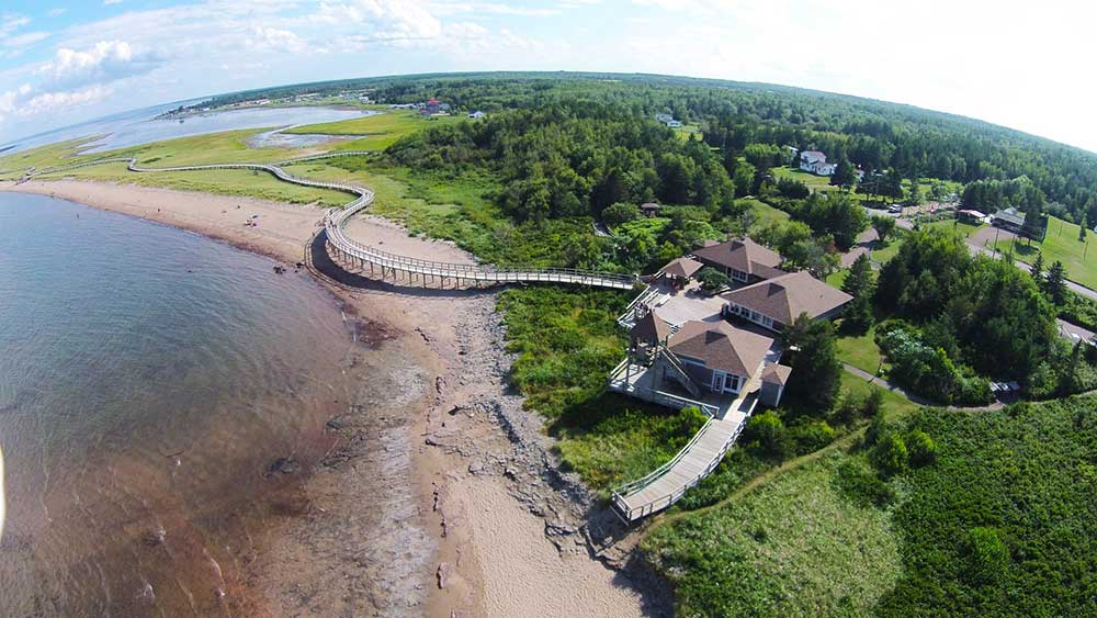 Overhead view of Irving Eco-Centre: La dune de Bouctouche